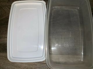 Rubbermaid Vtg Rectangle Container Servin Saver Almond Sheer 6 7,  Cup 4