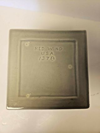 Vintage Red Wing Pottery Vase Geometric Design 5 3/8 