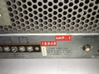 Vintage RCA Transistor Mono Amp SAPG - 020 100 Watt 70v 8 Ohm 3