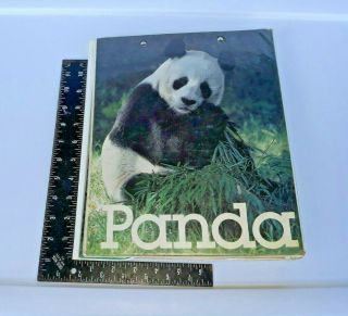 Vintage Mead Panda Bear Trapper Keeper Data Center Lq