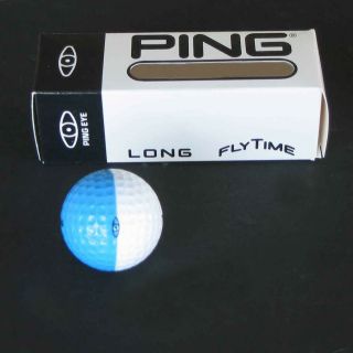 Vintage Ping Eye Golf Ball Sky Blue And White With Sleeve L@@k