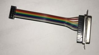 Apple Ii Serial Card Ribbon Cable With Bracket -