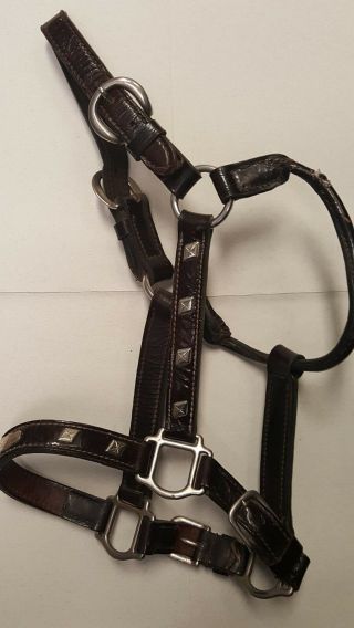 Vintage Patent Leather Show Halter.  Horse Size.  Billy Royal