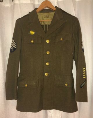 AUTHENTIC Vintage WW2 Army Jacket Size 37 R (1942) 2