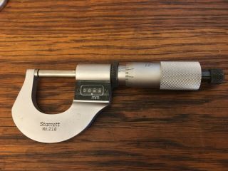 Vintage Starrett No.  216 Numerical Readout Micrometer Collectible Machinist Usa