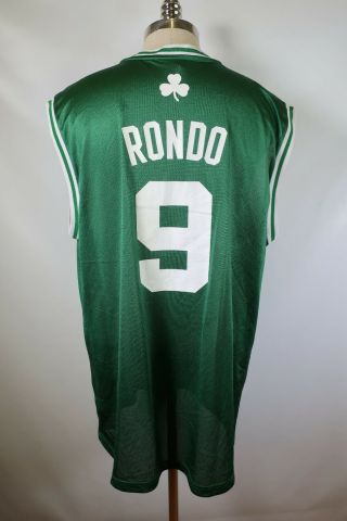 B8192 VTG ADIDAS Boston Celtics RONDO 9 NBA Basketball Jersey Size XL 2