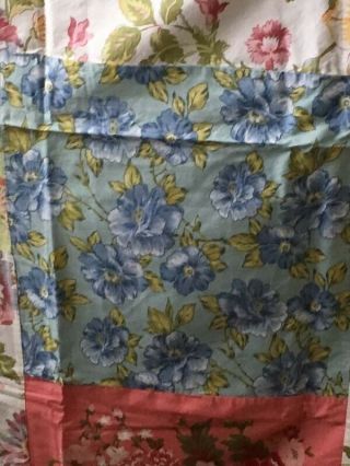 Vintage Liz Clabourn 82”x 110” Quilted Top Bed Coverlet 100 Cotton 6