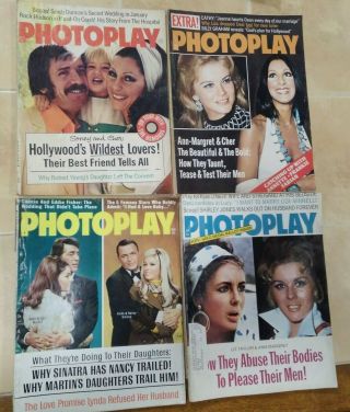 Vintage 1967 Photoplay Celebrity Magazines Dean Martin Cher Elvis Jackie Kennedy 3