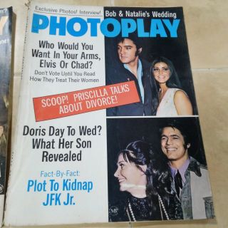 Vintage 1967 Photoplay Celebrity Magazines Dean Martin Cher Elvis Jackie Kennedy 7