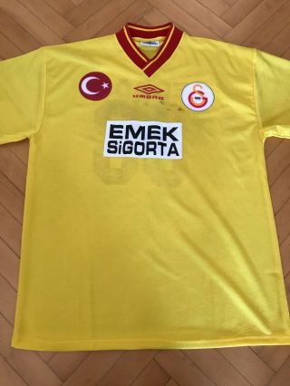 Galatasaray 93/94 Vtg Umbro Emek Bank Jersey / Shirt