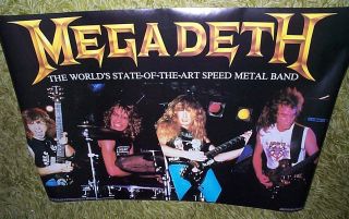 Megadeth Vintage Speed Metal Group Poster In