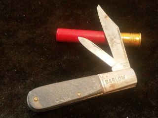 Vintage Two Blade Barlow Pocket Knife Camco Usa Model 551 Estate 8
