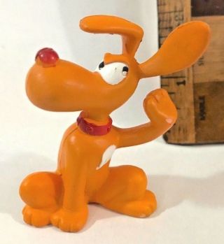 Vintage Inspector Gadget Bandai 2.  75 " Pvc Toy Figure Brains The Dog 1983 Exc
