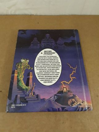 Vintage 1980 Advanced Dungeons & Dragons Deities & Demigods Cyclopedia Book TSR 4