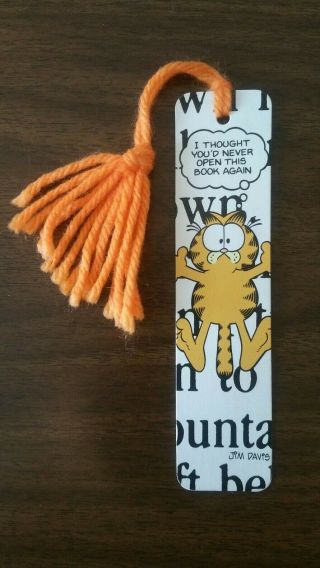 Vintage Garfield Bookmark " I Thought You 