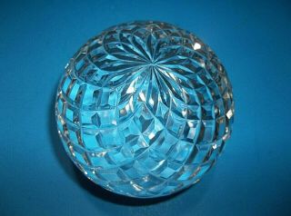 Vintage Cut Crystal Ball Paperweight 4.  5 Pounds