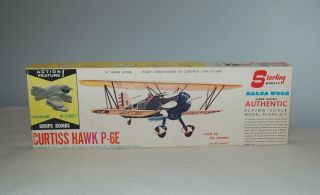 Model Airplane Balsa Kit Vintage Sterling Curtiss Hawk P - 6e