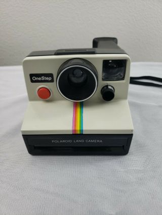 Vintage Polaroid Sx - 70 Onestep White Rainbow 600 Land Camera