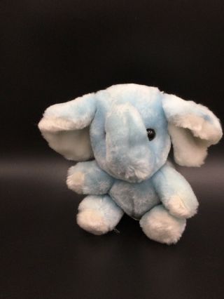 Russ Horton Blue Elephant Plush Stuffed Animal Vintage Korea 6 " 154