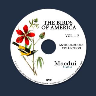 The Birds Of America 1840 By John James Audubon - 7 Pdf E - Books On 1 Data Dvd