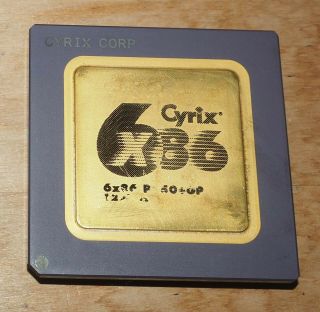 Cyrix 6x86 - P150,  Gp 120mhz Thin Goldtop Cpu (early 6x86 Cpu Made In Canada)