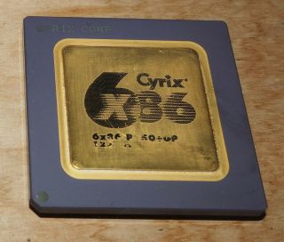 Cyrix 6x86 - P150,  GP 120Mhz thin goldtop cpu (early 6x86 cpu made in CANADA) 2