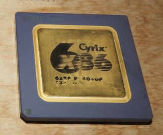 Cyrix 6x86 - P150,  GP 120Mhz thin goldtop cpu (early 6x86 cpu made in CANADA) 3