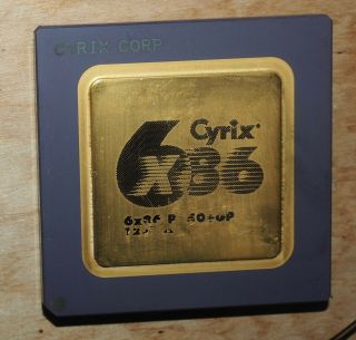 Cyrix 6x86 - P150,  GP 120Mhz thin goldtop cpu (early 6x86 cpu made in CANADA) 4
