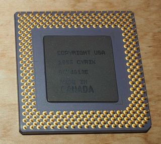 Cyrix 6x86 - P150,  GP 120Mhz thin goldtop cpu (early 6x86 cpu made in CANADA) 5