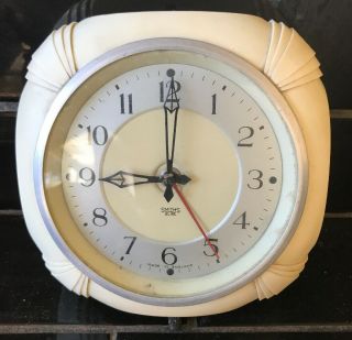 Smiths Sectric Bakelite Vintage Wall Clock Made In England