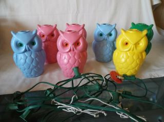 Vintage Owl Patio/camper String Lights Set Of 7