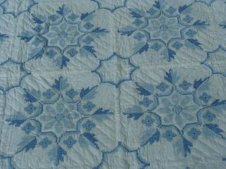 Vintage Quilt Blue and White Cross Stitch All Hand Done 2