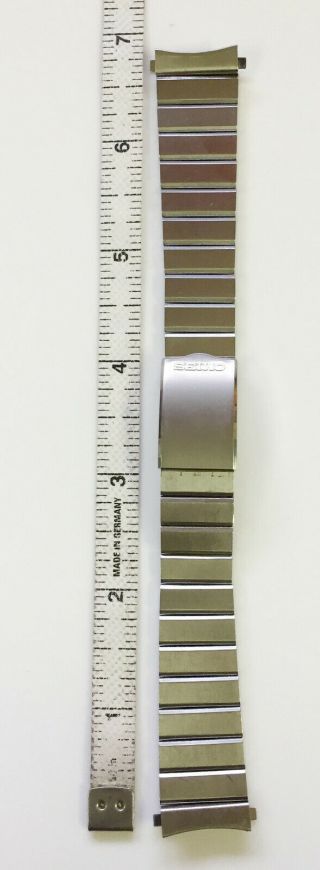 Seiko Vintage Stainless Steel Men ' s Watch Band 18.  5mm 4