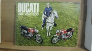 Vintage Ducati 160 - 250 - 350 Assorted Models Coloured Brochure - 6 Pages