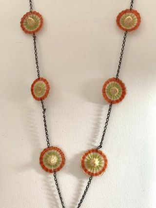 Vintage Necklace Mini Woven Straw Sumbreros 3
