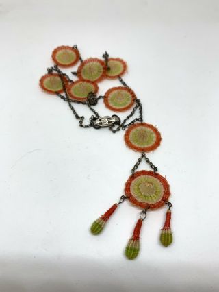 Vintage Necklace Mini Woven Straw Sumbreros 5