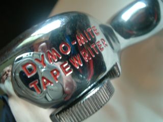Vintage Dymo - Mite Tape Writer Chrome Label Maker Pat Pending Dymo Corp Berkeley 3