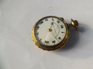 A Vintage Gold Plated Cased Open Face Top Wind Raiilway Timekeeper Pocket Watch