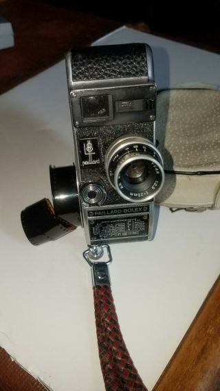 Vintage Bolex Paillard L8 Late Model 8mm Film Movie Camera.  Yvar 25mm Lens 1952