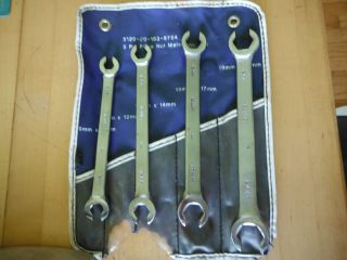 4 Vintage Bonney Tools Metric Flare Nut Line Wrench Set 21mm - 10mm