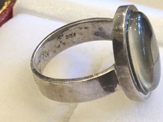 Vintage Mood Stone Ring Sterling Silver Sz 7 Oval 5