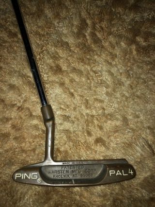 Ping Pal 4 Becu Beryllium Copper Putter 35 Inch Rh Vintage Tiger Shark Grip