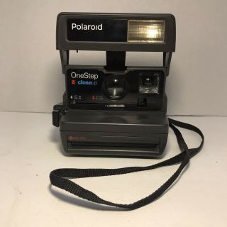 Vintage Polaroid One Step Close - Up Instant 600 Film Camera W/ Strap