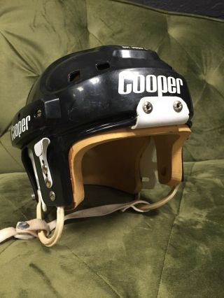 vintage COOPER SK2000 L hockey helmet Old Timer Hockey Black 2