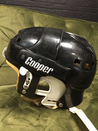 vintage COOPER SK2000 L hockey helmet Old Timer Hockey Black 5