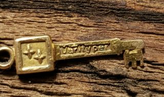 Vintage 10KT Gold Key Charm by Tharpe 4