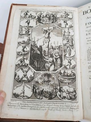 c.  1780 FOXE BOOK of MARTYRS LARGE FOLIO 79 PAGES ENGRAVINGS PLATES 4