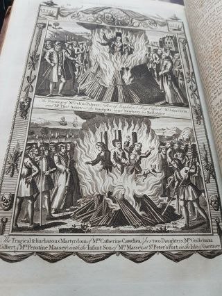 c.  1780 FOXE BOOK of MARTYRS LARGE FOLIO 79 PAGES ENGRAVINGS PLATES 7