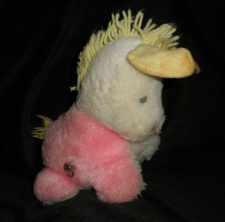 Vintage Eden Musical Wind Up Pink Baby Donkey Horse Stuffed Animal Plush Toy