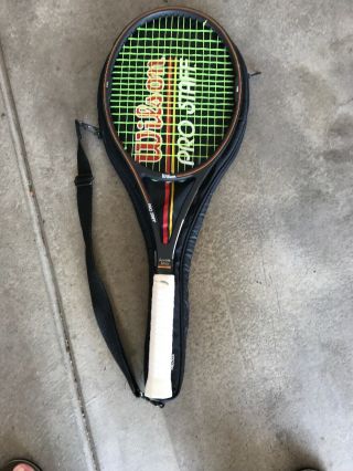 Vintage Wilson Pro Staff Graphite / Kevlar Tennis Racquet 4 5/8 Read Descrip